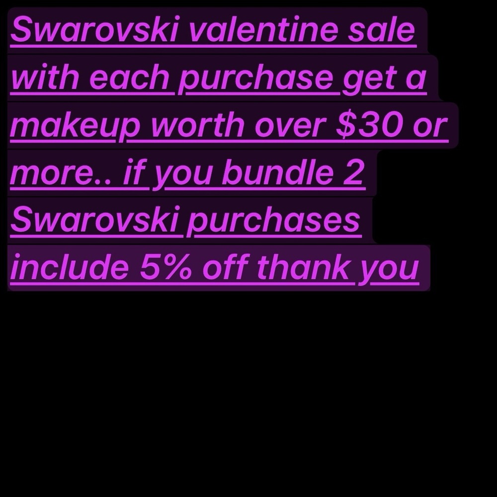 Swarovski Exclusive Offer Valentine’s Day sale